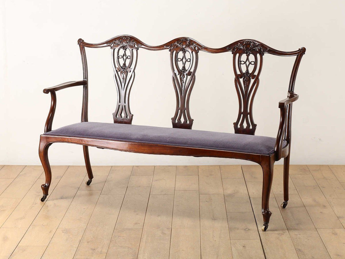 【ロイズ アンティークス/Lloyd's Antiques / GOODS】のReal Antique Edwardian Settee / 英国アンティーク家具 エドウォーディアンセティ QH001007A インテリア・キッズ・メンズ・レディースファッション・服の通販 founy(ファニー) 　アンティーク　Antique　エレガント 上品　Elegant　ファブリック　Fabric　フランス　France　ホーム・キャンプ・アウトドア・お取り寄せ　Home,Garden,Outdoor,Camping Gear　家具・インテリア　Furniture　チェア・椅子　Chair　ベンチ・ダイニングベンチ　Bench/Dining Bench　-|ID: prp329100004472763 ipo3291000000031506453