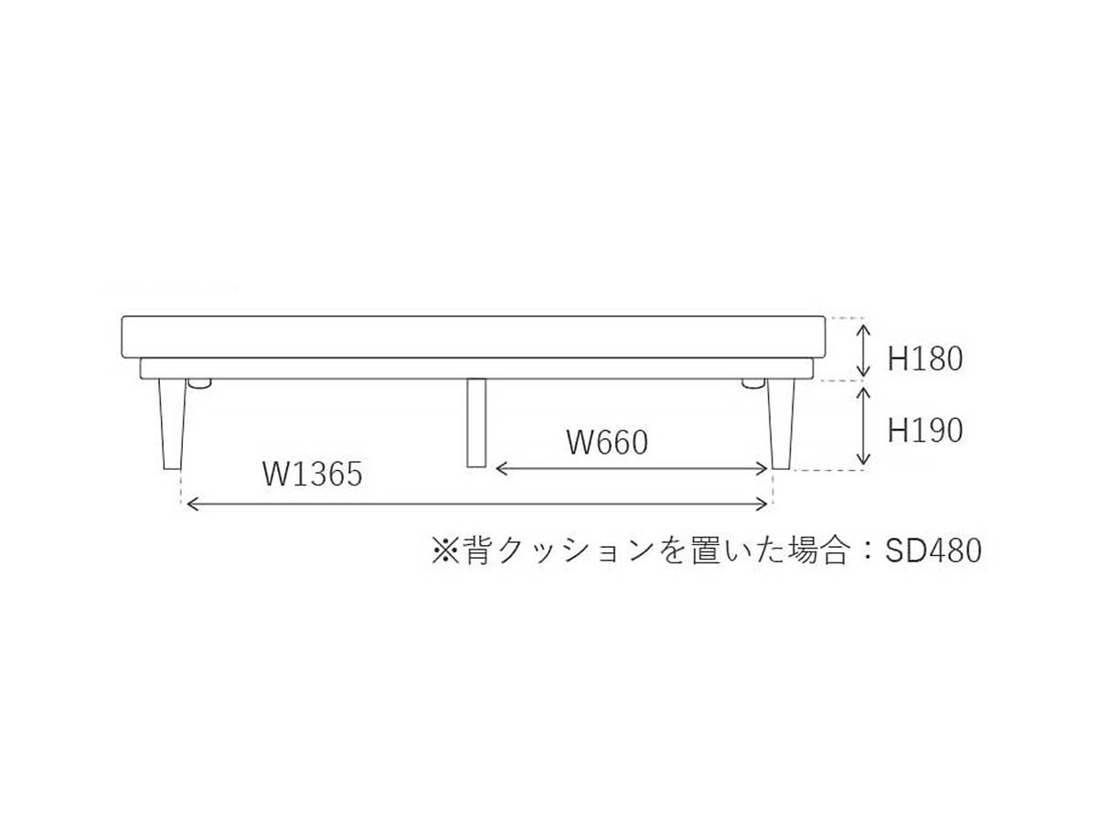 【ノラ/nora / GOODS】のMOKE COUCH / モーク カウチセット インテリア・キッズ・メンズ・レディースファッション・服の通販 founy(ファニー) 　クッション　Cushion　フレーム　Flame　おすすめ　Recommend　ホーム・キャンプ・アウトドア・お取り寄せ　Home,Garden,Outdoor,Camping Gear　家具・インテリア　Furniture　その他 インテリア雑貨、家具　Furniture, Interior, Others　「ソファ」寸法図|ID: prp329100004496303 ipo3291000000031716128