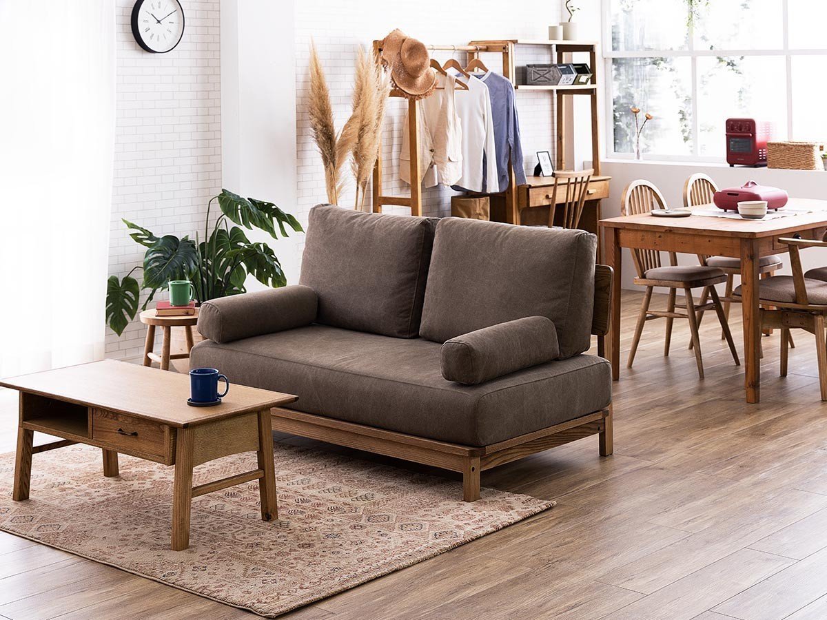 【ノラ/nora / GOODS】のMANNER SOFA / マナー ソファ 2人掛け インテリア・キッズ・メンズ・レディースファッション・服の通販 founy(ファニー) 　クッション　Cushion　スマート　Smart　フェザー　Feather　フレーム　Flame　ホーム・キャンプ・アウトドア・お取り寄せ　Home,Garden,Outdoor,Camping Gear　家具・インテリア　Furniture　ソファー　Sofa　張地:キャンバス ブラウン、ヘッドレスト:不要、アームレスト:2点追加|ID: prp329100004496315 ipo3291000000031716408