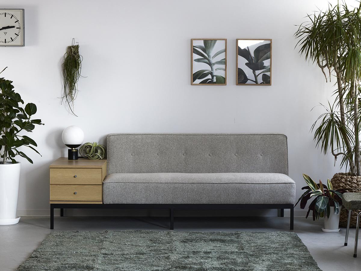 【ボンド/bond / GOODS】のUNIX Sofa / ユニックス ソファ 幅130cm + サイドチェスト 幅75cm インテリア・キッズ・メンズ・レディースファッション・服の通販 founy(ファニー) 　スリム　Slim　テーブル　Table　ホーム・キャンプ・アウトドア・お取り寄せ　Home,Garden,Outdoor,Camping Gear　家具・インテリア　Furniture　ソファー　Sofa　張地「ライトグレー」参考イメージ|ID: prp329100004506308 ipo3291000000031806852