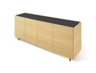 【シキ/SHIKI / GOODS】のFLOAT SIDE BOARD / フロート サイドボード 幅160cm ブラックガラス天板 ウッド:オーク|ID:prp329100004553895