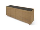 【シキ/SHIKI / GOODS】のFLOAT SIDE BOARD / フロート サイドボード 幅160cm ブラックガラス天板 ウッド:ウォールナット|ID:prp329100004553895