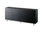 【シキ/SHIKI / GOODS】のFLOAT SIDE BOARD / フロート サイドボード 幅160cm ブラックガラス天板 ウッド:ホワイトアッシュ(ビンロウジクロ)|ID:prp329100004553895