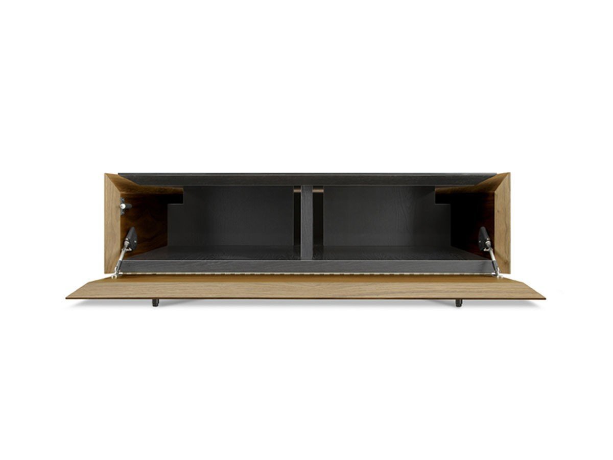 【シキ/SHIKI / GOODS】のFLOAT CENTER TABLE / フロート センターテーブル ブラックガラス天板 インテリア・キッズ・メンズ・レディースファッション・服の通販 founy(ファニー) 　ガラス　Glass　センター　Center　テーブル　Table　モダン　Modern　ホーム・キャンプ・アウトドア・お取り寄せ　Home,Garden,Outdoor,Camping Gear　家具・インテリア　Furniture　テーブル　Table　ローテーブル・センターテーブル　Low Table/Center Table　収納部の扉は対面に2ヶ所あります。|ID: prp329100004553917 ipo3291000000032186256