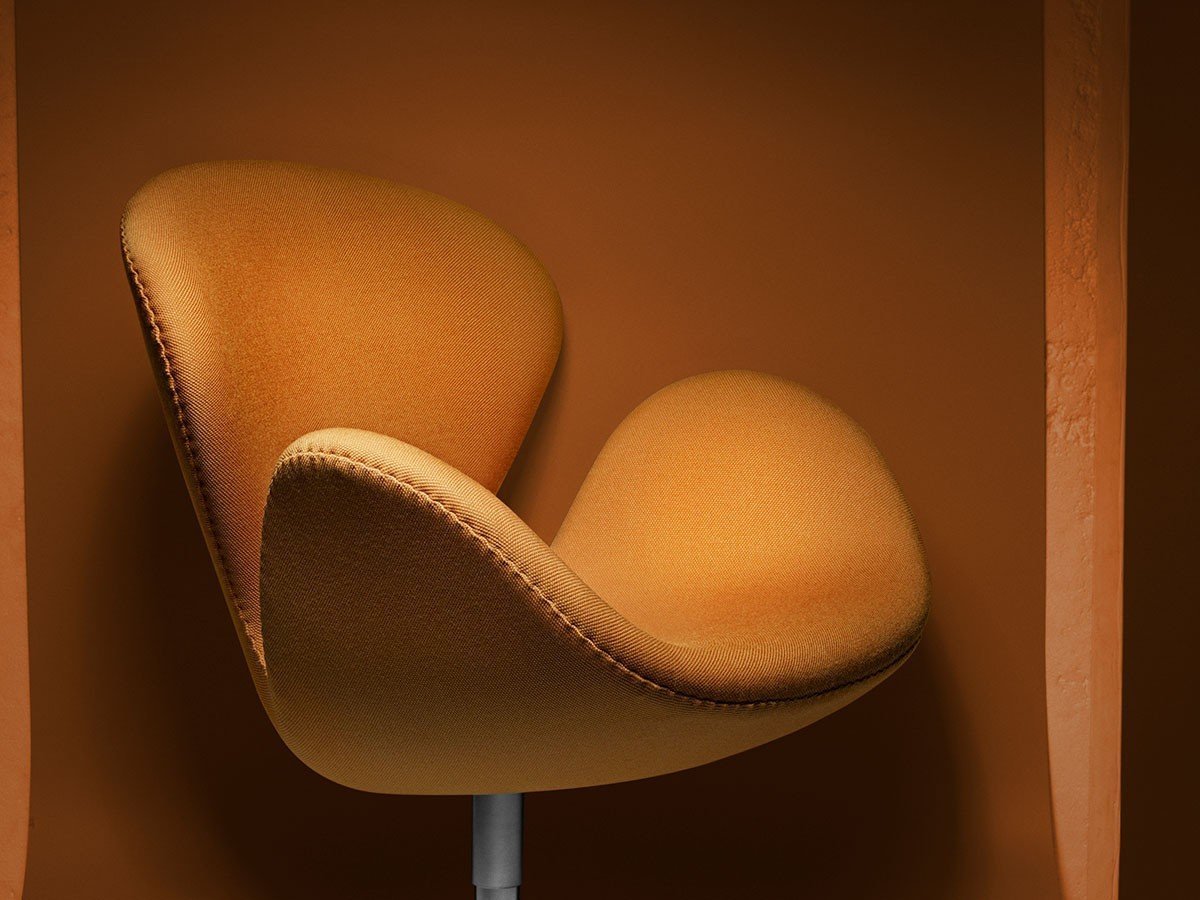 【フリッツ ハンセン/FRITZ HANSEN / GOODS】のRight Now Delivery SWAN / スワンチェア 3320(Divina 426 オレンジ) インテリア・キッズ・メンズ・レディースファッション・服の通販 founy(ファニー) 　オレンジ　Orange　テクスチャー　Texture　ファブリック　Fabric　フェルト　Felt　フォーム　Form　おすすめ　Recommend　ホーム・キャンプ・アウトドア・お取り寄せ　Home,Garden,Outdoor,Camping Gear　家具・インテリア　Furniture　チェア・椅子　Chair　ラウンジチェア　Lounge Chair　参考イメージ|ID: prp329100004570261 ipo3291000000032336632