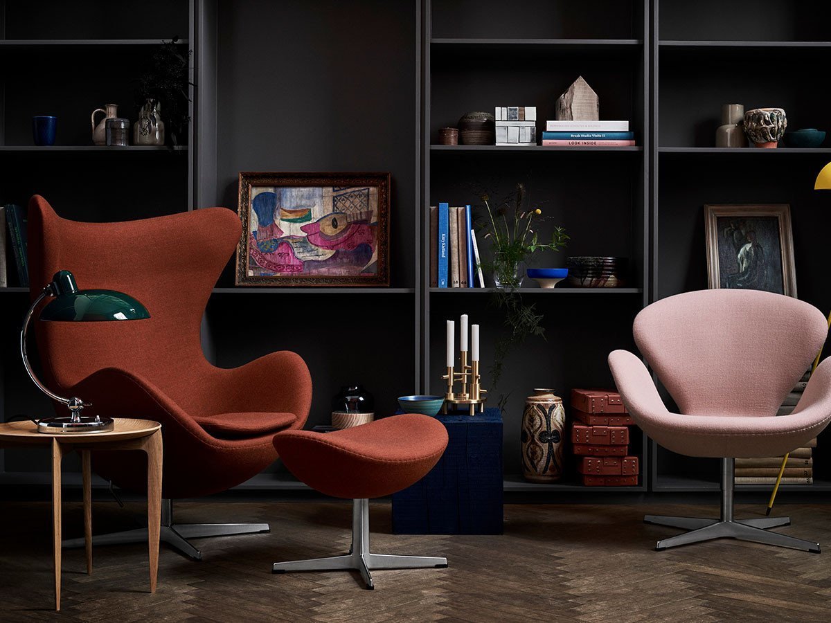 【フリッツ ハンセン/FRITZ HANSEN / GOODS】のRight Now Delivery SWAN / スワンチェア 3320(クリスチャンハウン 1131 オレンジ / レッド) インテリア・キッズ・メンズ・レディースファッション・服の通販 founy(ファニー) 　オレンジ　Orange　ファブリック　Fabric　フォーム　Form　ミックス　Mix　ホーム・キャンプ・アウトドア・お取り寄せ　Home,Garden,Outdoor,Camping Gear　家具・インテリア　Furniture　チェア・椅子　Chair　ラウンジチェア　Lounge Chair　参考イメージ|ID: prp329100004570268 ipo3291000000032336662
