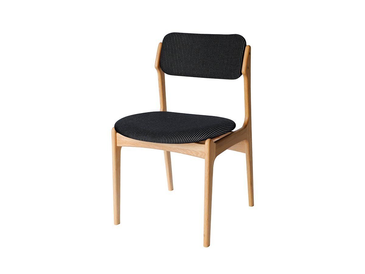 【アデペシュ/a.depeche / GOODS】のde:make chair / ディ・メイク チェア インテリア・キッズ・メンズ・レディースファッション・服の通販 founy(ファニー) 　オイル　Oil　ストライプ　Stripe　フレーム　Flame　ホーム・キャンプ・アウトドア・お取り寄せ　Home,Garden,Outdoor,Camping Gear　家具・インテリア　Furniture　チェア・椅子　Chair　ダイニングチェア　Dining Chair　フレームナチュラル、張地:ブラック|ID: prp329100004580423 ipo3291000000032453389