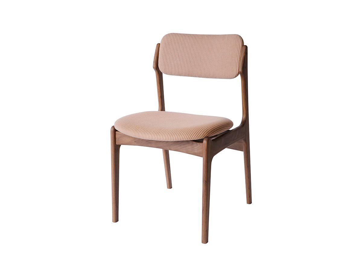【アデペシュ/a.depeche / GOODS】のde:make chair / ディ・メイク チェア インテリア・キッズ・メンズ・レディースファッション・服の通販 founy(ファニー) 　オイル　Oil　ストライプ　Stripe　フレーム　Flame　ホーム・キャンプ・アウトドア・お取り寄せ　Home,Garden,Outdoor,Camping Gear　家具・インテリア　Furniture　チェア・椅子　Chair　ダイニングチェア　Dining Chair　フレームウォルナット、張地:ベージュ|ID: prp329100004580423 ipo3291000000032453390