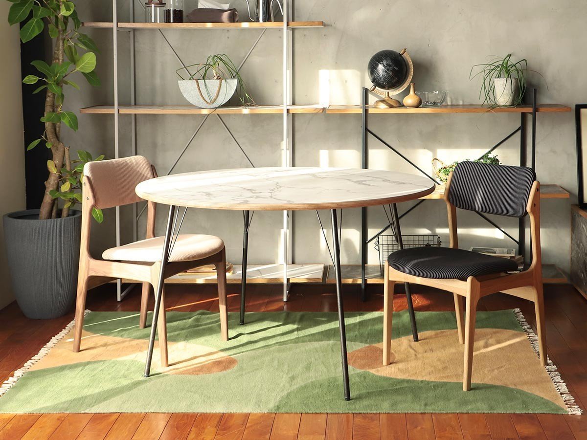 【アデペシュ/a.depeche / GOODS】のCANTY round table 1200 / キャンティ ラウンドテーブル 1200 スチールレッグ 002 インテリア・キッズ・メンズ・レディースファッション・服の通販 founy(ファニー) 　テーブル　Table　モダン　Modern　ラウンド　Round　ヴィンテージ　Vintage　ホーム・キャンプ・アウトドア・お取り寄せ　Home,Garden,Outdoor,Camping Gear　家具・インテリア　Furniture　テーブル　Table　ダイニングテーブル　Dining Table　参考イメージ|ID: prp329100004580427 ipo3291000000032453421