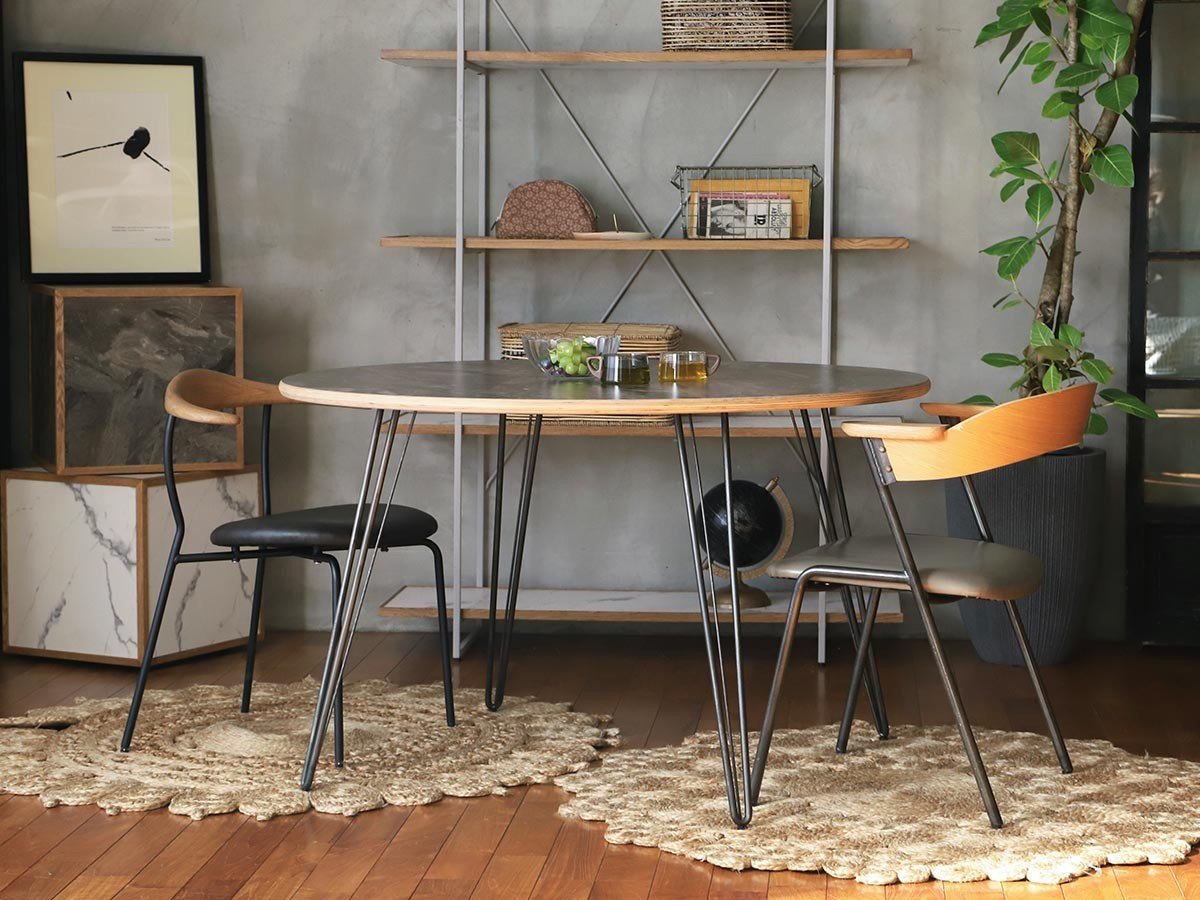 【アデペシュ/a.depeche / GOODS】のCANTY round table 1200 / キャンティ ラウンドテーブル 1200 スチールレッグ 001 インテリア・キッズ・メンズ・レディースファッション・服の通販 founy(ファニー) 　テーブル　Table　モダン　Modern　ラウンド　Round　ヴィンテージ　Vintage　ホーム・キャンプ・アウトドア・お取り寄せ　Home,Garden,Outdoor,Camping Gear　家具・インテリア　Furniture　テーブル　Table　ダイニングテーブル　Dining Table　参考イメージ|ID: prp329100004580428 ipo3291000000032453426