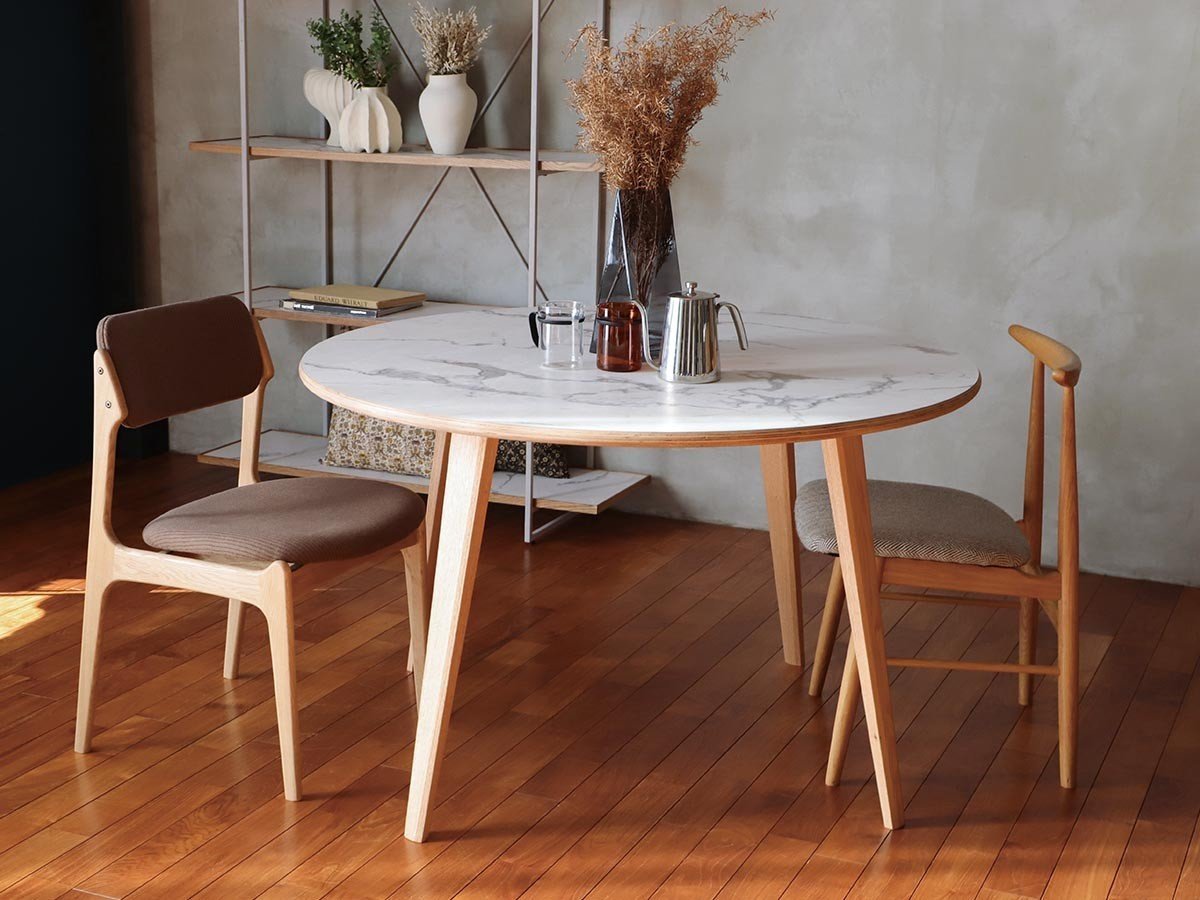 【アデペシュ/a.depeche / GOODS】のCANTY round table 1200 / キャンティ ラウンドテーブル 1200 ウッドレッグ インテリア・キッズ・メンズ・レディースファッション・服の通販 founy(ファニー) 　テーブル　Table　モダン　Modern　ラウンド　Round　ホーム・キャンプ・アウトドア・お取り寄せ　Home,Garden,Outdoor,Camping Gear　家具・インテリア　Furniture　テーブル　Table　ダイニングテーブル　Dining Table　天板マーブル、脚部ナチュラル|ID: prp329100004580429 ipo3291000000032453435