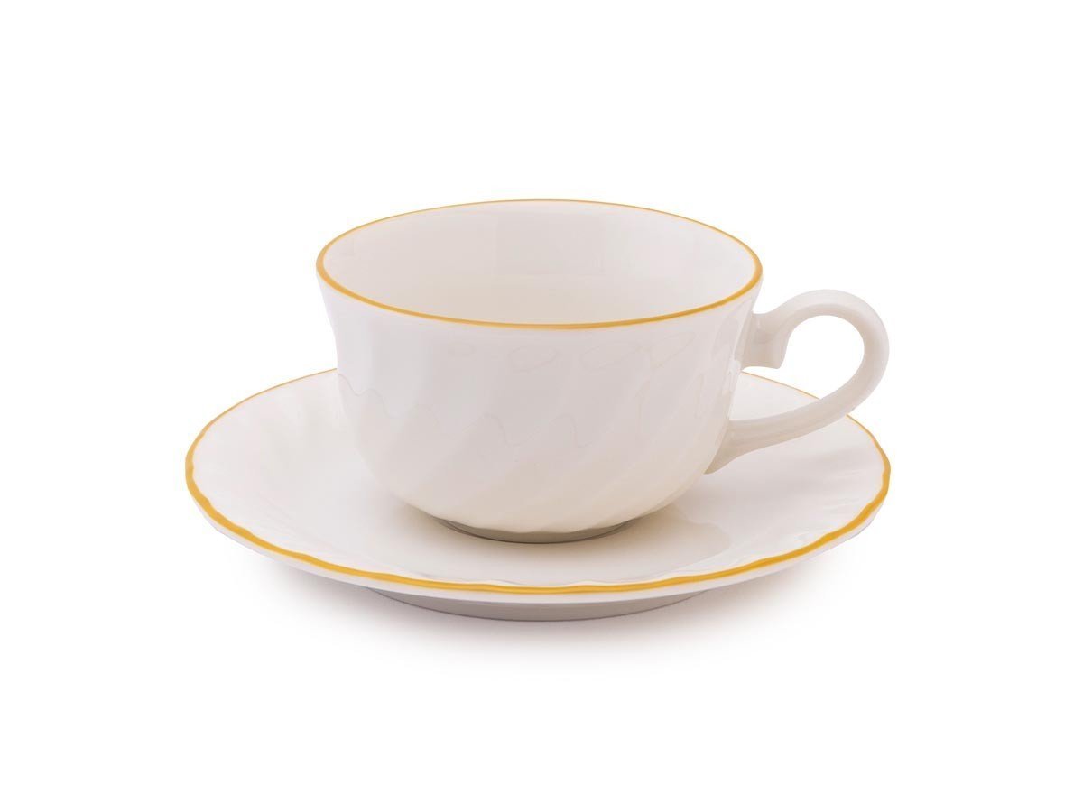 【フライミーアクセソワ/FLYMEe accessoire / GOODS】のL Espoir Teacup & Saucer / レスポワール ティーカップ & ソーサー インテリア・キッズ・メンズ・レディースファッション・服の通販 founy(ファニー) 　テーブル　Table, Dining Table　手描き　Hand-Drawn, Illustrated　イエロー|ID: prp329100004592433 ipo3291000000032603642