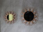 【アデペシュ/a.depeche / GOODS】のrotta rattan mirror fleur / ロッタ ラタン ミラー フルール 左:Sサイズ(直径42cm)、右:Lサイズ(直径58cm)|ID: prp329100004597504 ipo3291000000032675914