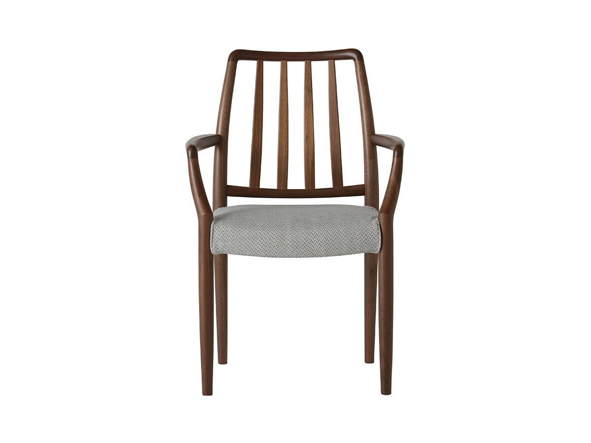 【日進木工/NISSHIN MOKKOU / GOODS】のGROW Armchair / グロウ アームチェア インテリア・キッズ・メンズ・レディースファッション・服の通販 founy(ファニー) 　送料無料　Free Shipping　フォルム　Form　軽量　Lightweight　ホーム・キャンプ・アウトドア・お取り寄せ　Home,Garden,Outdoor,Camping Gear　家具・インテリア　Home Furniture & Interior. Stylish & Functional Living Spaces　チェア・椅子　Chair　ダイニングチェア　Dining Chair　ホーム・キャンプ・アウトドア・お取り寄せ　Home,Garden,Outdoor,Camping Gear　家具・インテリア　Home Furniture & Interior. Stylish & Functional Living Spaces　チェア・椅子　Chair　アームチェア　Armchair　張地:SM 809LGR ライトグレー(ファブリックA)、フレーム:ブラックウォールナット WN(ウ|ID: prp329100004599484 ipo3291000000032696085