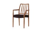 【日進木工/NISSHIN MOKKOU / GOODS】のGROW Armchair / グロウ アームチェア 張地:エミー BK ブラック(ファブリックB)、フレーム:オーク TER(ウレタン塗装)|ID: prp329100004599484 ipo3291000000032696086