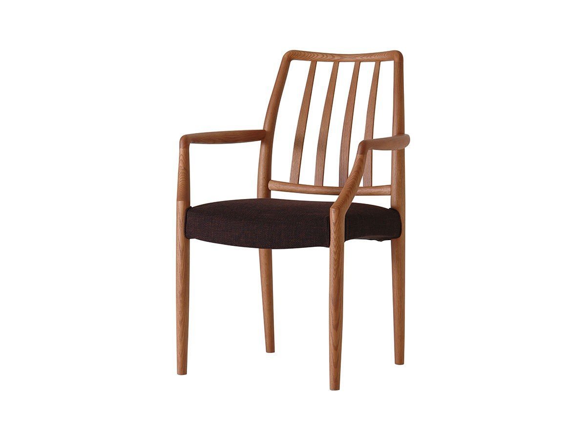 【日進木工/NISSHIN MOKKOU / GOODS】のGROW Armchair / グロウ アームチェア インテリア・キッズ・メンズ・レディースファッション・服の通販 founy(ファニー) 　送料無料　Free Shipping　フォルム　Form　軽量　Lightweight　ホーム・キャンプ・アウトドア・お取り寄せ　Home,Garden,Outdoor,Camping Gear　家具・インテリア　Home Furniture & Interior. Stylish & Functional Living Spaces　チェア・椅子　Chair　ダイニングチェア　Dining Chair　ホーム・キャンプ・アウトドア・お取り寄せ　Home,Garden,Outdoor,Camping Gear　家具・インテリア　Home Furniture & Interior. Stylish & Functional Living Spaces　チェア・椅子　Chair　アームチェア　Armchair　張地:エミー BK ブラック(ファブリックB)、フレーム:オーク TER(ウレタン塗装)|ID: prp329100004599484 ipo3291000000032696086
