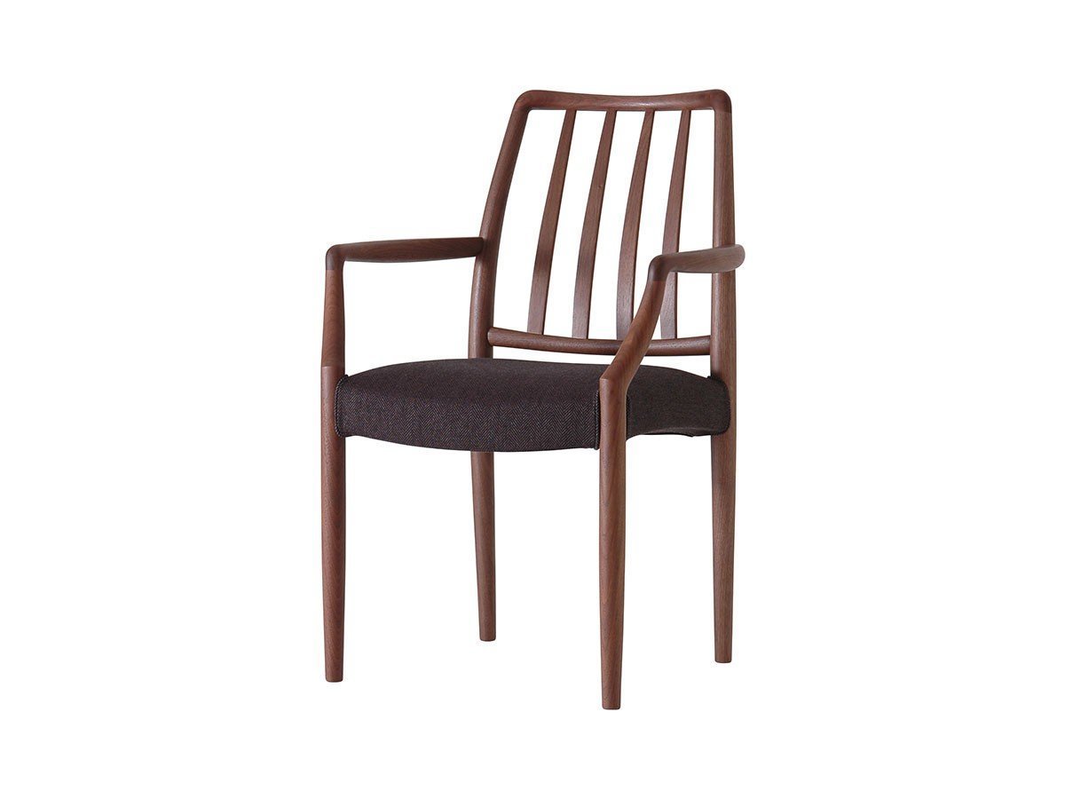 【日進木工/NISSHIN MOKKOU / GOODS】のGROW Armchair / グロウ アームチェア インテリア・キッズ・メンズ・レディースファッション・服の通販 founy(ファニー) 　送料無料　Free Shipping　フォルム　Form　軽量　Lightweight　ホーム・キャンプ・アウトドア・お取り寄せ　Home,Garden,Outdoor,Camping Gear　家具・インテリア　Home Furniture & Interior. Stylish & Functional Living Spaces　チェア・椅子　Chair　ダイニングチェア　Dining Chair　ホーム・キャンプ・アウトドア・お取り寄せ　Home,Garden,Outdoor,Camping Gear　家具・インテリア　Home Furniture & Interior. Stylish & Functional Living Spaces　チェア・椅子　Chair　アームチェア　Armchair　フレーム:ブラックウォールナット WN(ウレタン塗装)|ID: prp329100004599484 ipo3291000000032696087