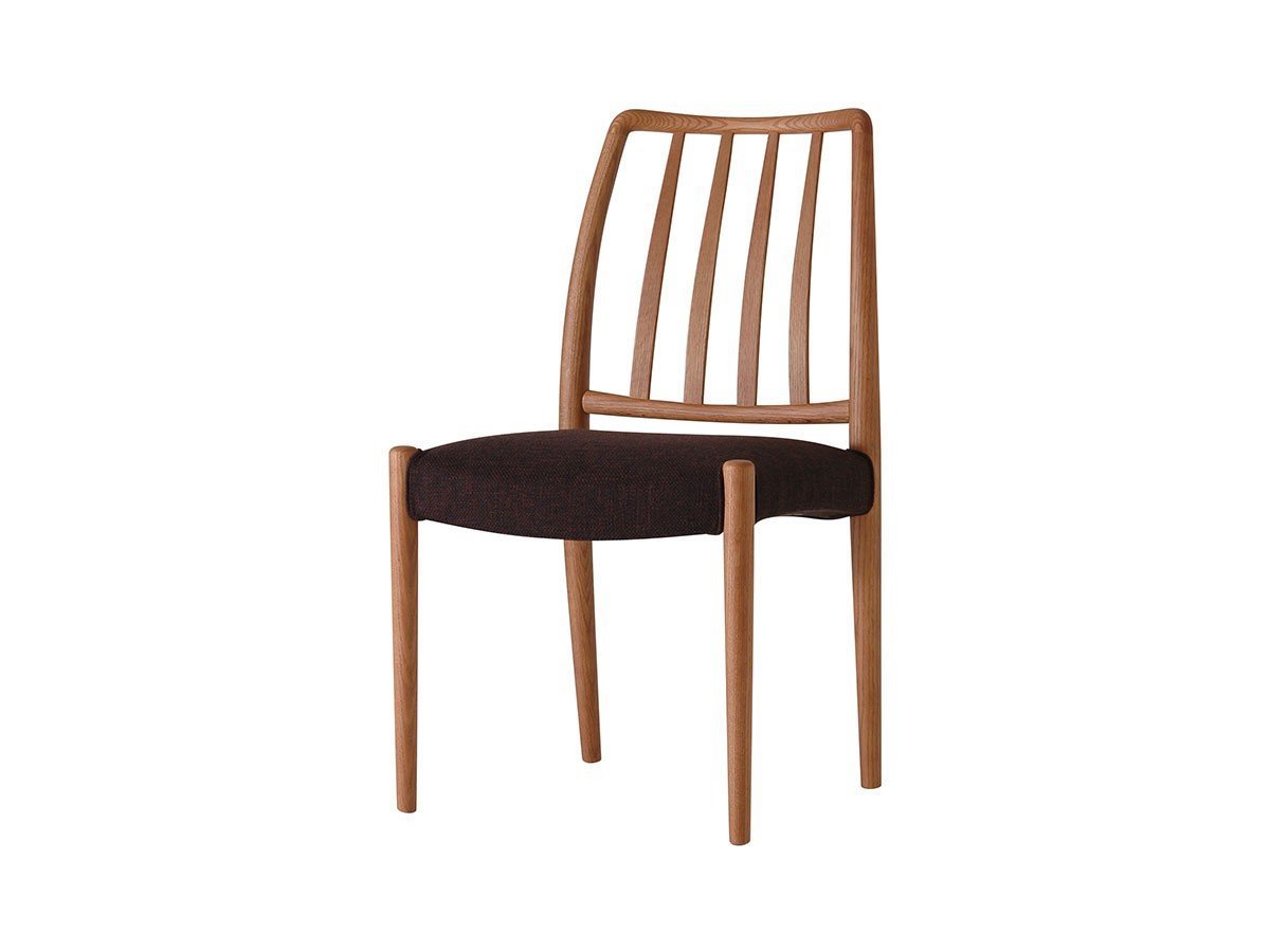 【日進木工/NISSHIN MOKKOU / GOODS】のGROW Chair / グロウ チェア 404 インテリア・キッズ・メンズ・レディースファッション・服の通販 founy(ファニー) 　送料無料　Free Shipping　フォルム　Silhouette, Form　軽量　Lightweight, Ultra Light　ホーム・キャンプ・アウトドア・お取り寄せ　Home Living / Home & Lifestyle / Camping Gear / Outdoor Camping　家具・インテリア　Home Furniture & Interior. Stylish & Functional Living Spaces　チェア・椅子　Seating & Chairs　ダイニングチェア・木製チェア　Dining Chairs　張地:ペルシア D ダークブラウン(ファブリックC)、フレーム:オーク TER(ウレタン塗装)|ID: prp329100004599485 ipo3291000000032696093