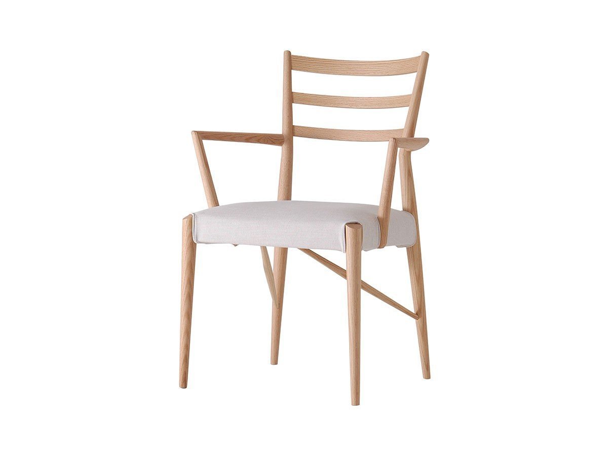 【日進木工/NISSHIN MOKKOU / GOODS】のGROW Wide Armchair / グロウ ワイドアームチェア インテリア・キッズ・メンズ・レディースファッション・服の通販 founy(ファニー) 　送料無料　Free Shipping　シンプル　Simple　ワイド　Wide　軽量　Lightweight　ホーム・キャンプ・アウトドア・お取り寄せ　Home,Garden,Outdoor,Camping Gear　家具・インテリア　Home Furniture & Interior. Stylish & Functional Living Spaces　チェア・椅子　Chair　ダイニングチェア　Dining Chair　ホーム・キャンプ・アウトドア・お取り寄せ　Home,Garden,Outdoor,Camping Gear　家具・インテリア　Home Furniture & Interior. Stylish & Functional Living Spaces　チェア・椅子　Chair　アームチェア　Armchair　張地:RE 46I アイボリー(ファブリックC)、フレーム:オーク ONR(ウレタン塗装)|ID: prp329100004599486 ipo3291000000032696101