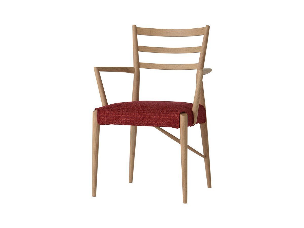 【日進木工/NISSHIN MOKKOU / GOODS】のGROW Wide Armchair / グロウ ワイドアームチェア インテリア・キッズ・メンズ・レディースファッション・服の通販 founy(ファニー) 　送料無料　Free Shipping　シンプル　Simple　ワイド　Wide　軽量　Lightweight　ホーム・キャンプ・アウトドア・お取り寄せ　Home,Garden,Outdoor,Camping Gear　家具・インテリア　Home Furniture & Interior. Stylish & Functional Living Spaces　チェア・椅子　Chair　ダイニングチェア　Dining Chair　ホーム・キャンプ・アウトドア・お取り寄せ　Home,Garden,Outdoor,Camping Gear　家具・インテリア　Home Furniture & Interior. Stylish & Functional Living Spaces　チェア・椅子　Chair　アームチェア　Armchair　張地:アトランティス 203RD レッド(ファブリックB)、フレーム:オーク ONR(ウレタン塗装)|ID: prp329100004599486 ipo3291000000032696102