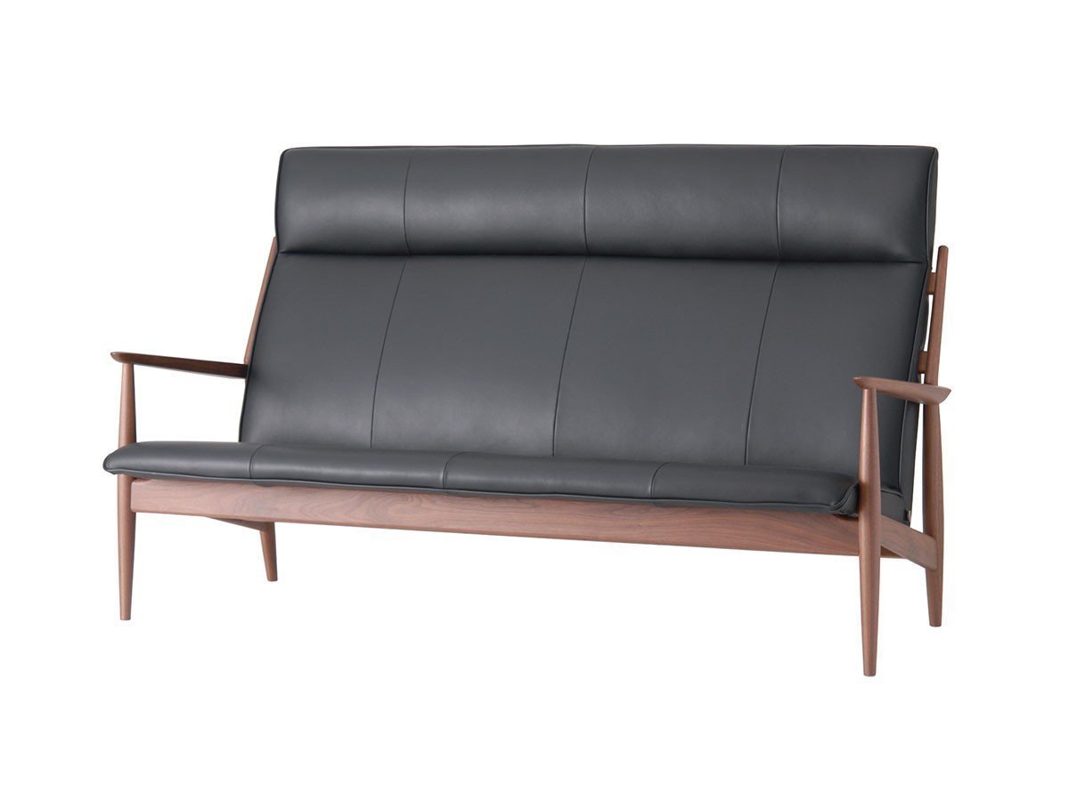 【日進木工/NISSHIN MOKKOU / GOODS】のGROW High-back Sofa / グロウ ハイバックソファ インテリア・キッズ・メンズ・レディースファッション・服の通販 founy(ファニー) 　ホーム・キャンプ・アウトドア・お取り寄せ　Home Living / Home & Lifestyle / Camping Gear / Outdoor Camping　家具・インテリア　Home Furniture & Interior. Stylish & Functional Living Spaces　ソファー　Couches & Sofas　張地:エン 45BK ブラック(レザーL)、フレーム:ブラックウォールナット WN(ウレタン塗装)|ID: prp329100004599489 ipo3291000000032696122