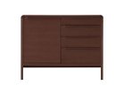 【日進木工/NISSHIN MOKKOU / GOODS】のGROW Sideboard / グロウ サイドボード 板扉 幅105cm ウッド:ブラックウォールナット WN(ウレタン塗装)、扉位置:左|ID: prp329100004599496 ipo3291000000032696149