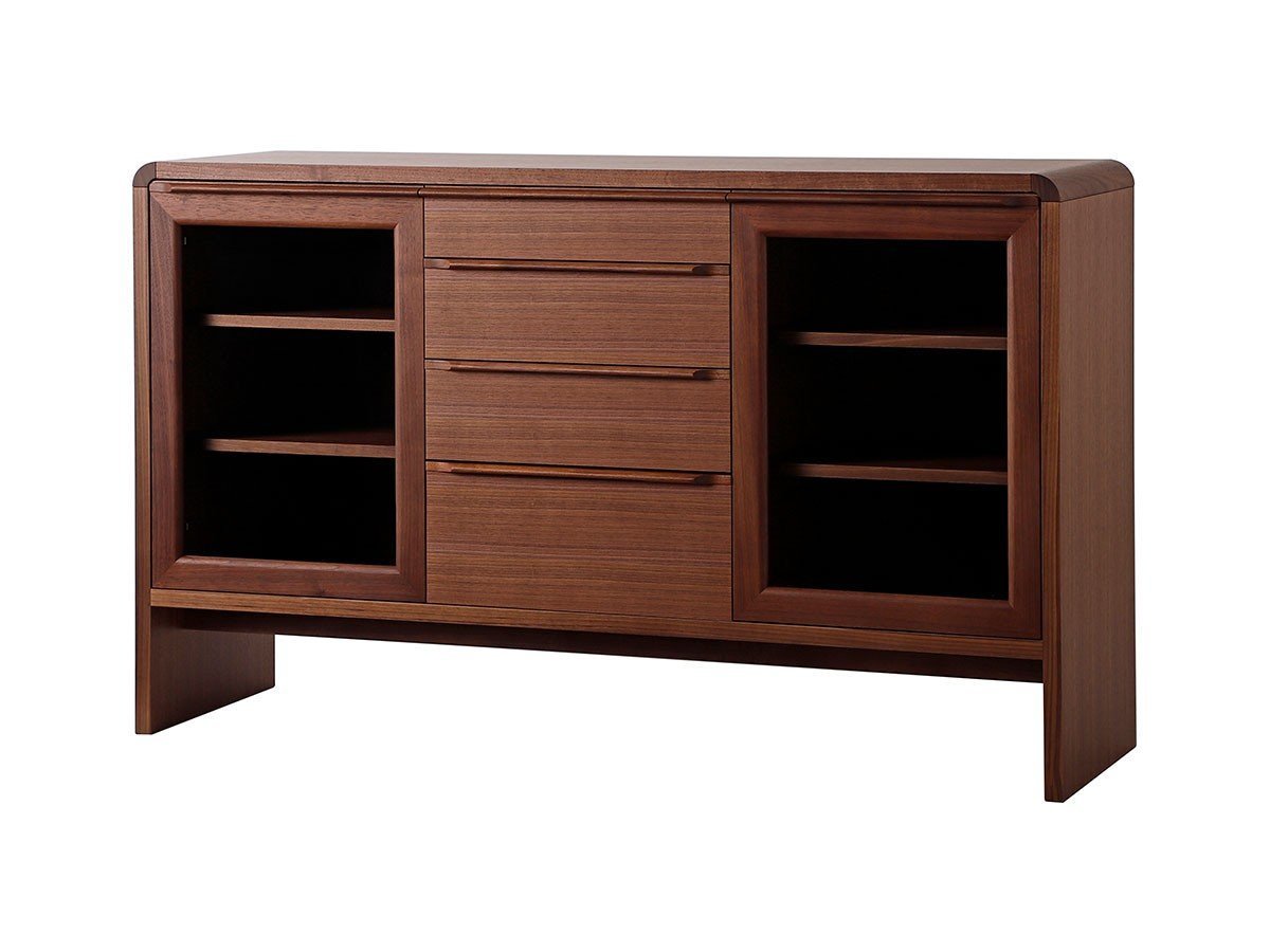 【日進木工/NISSHIN MOKKOU / GOODS】のGROW Sideboard / グロウ サイドボード ガラス扉 インテリア・キッズ・メンズ・レディースファッション・服の通販 founy(ファニー) 　ガラス　Glass　ステーショナリー　Stationery　フォルム　Form　エレガント 上品　Elegant　ホーム・キャンプ・アウトドア・お取り寄せ　Home,Garden,Outdoor,Camping Gear　家具・インテリア　Home Furniture & Interior. Stylish & Functional Living Spaces　収納家具・キャビネット　Storage Furniture　サイドボード　Sideboard　サイズ:幅135cm|ID: prp329100004599497 ipo3291000000032696156