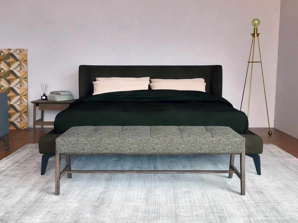 【アジム/AJIM / GOODS】のkai bench / カイ ベンチ インテリア・キッズ・メンズ・レディースファッション・服の通販 founy(ファニー) 　送料無料　Free Shipping　キルティング　Quilted, Quilting　シンプル　Simple, Minimal　スリム　Slim, Slim Fit　フレーム　Frame, Outline　ホーム・キャンプ・アウトドア・お取り寄せ　Home Living / Home & Lifestyle / Camping Gear / Outdoor Camping　家具・インテリア　Home Furniture & Interior. Stylish & Functional Living Spaces　チェア・椅子　Seating & Chairs　ダイニングベンチ・玄関ベンチ　Bench & Dining Benches　張地:RV 5912(ランク 4)、脚部:エボニー|ID: prp329100004601863 ipo3291000000036251175