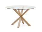 【ラフォーマ/LaForma / GOODS】のARGO / アルゴ ラウンドテーブル ガラス天板 クリア / ナチュラル|ID: prp329100004601901 ipo3291000000032719152