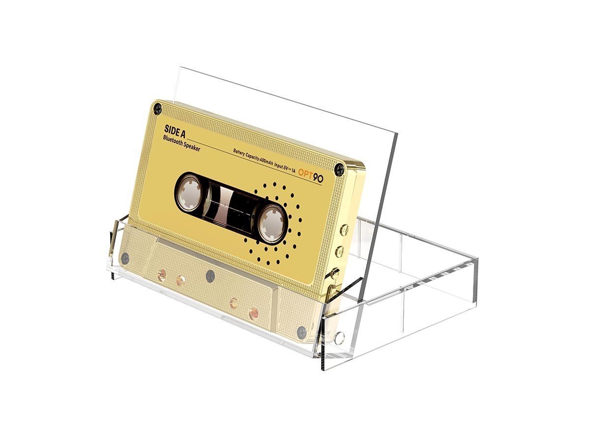 【フライミーアクセソワ/FLYMEe accessoire / GOODS】のCassette Speaker / カセットスピーカー インテリア・キッズ・メンズ・レディースファッション・服の通販 founy(ファニー) 　コンパクト　Compact, Small Size　スタンド　Stand Collar, Upright Stand　スマート　Smart, Elegant　モバイル　Mobile, Smartphone　ホーム・キャンプ・アウトドア・お取り寄せ　Home Living / Home & Lifestyle / Camping Gear / Outdoor Camping　家具・インテリア　Home Furniture & Interior. Stylish & Functional Living Spaces　その他 インテリア雑貨、家具　Home Decor & Furniture Extras　ゴールド|ID: prp329100004604918 ipo3291000000032772250