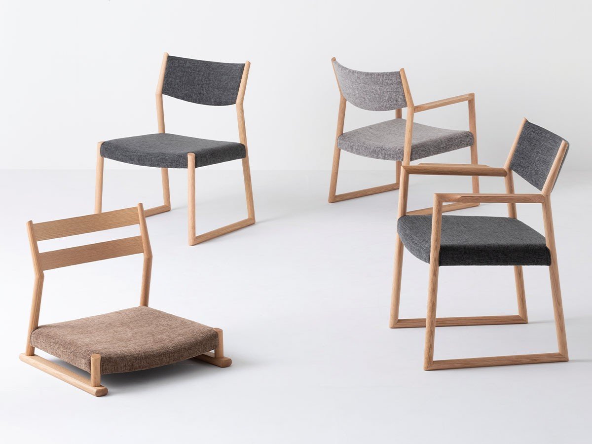【日進木工/NISSHIN MOKKOU / GOODS】のSLOW Living Dining Chair / スロウ リビングダイニングチェア インテリア・キッズ・メンズ・レディースファッション・服の通販 founy(ファニー) 　送料無料　Free Shipping　軽量　Lightweight, Ultra Light　ホーム・キャンプ・アウトドア・お取り寄せ　Home Living / Home & Lifestyle / Camping Gear / Outdoor Camping　家具・インテリア　Home Furniture & Interior. Stylish & Functional Living Spaces　チェア・椅子　Seating & Chairs　ダイニングチェア・木製チェア　Dining Chairs　ホーム・キャンプ・アウトドア・お取り寄せ　Home Living / Home & Lifestyle / Camping Gear / Outdoor Camping　家具・インテリア　Home Furniture & Interior. Stylish & Functional Living Spaces　チェア・椅子　Seating & Chairs　ローチェア・和風座椅子　Floor & Low Chairs　左から:座椅子、本商品、 リビングダイニング アームチェア、ダイニング アームチェア|ID: prp329100004610779 ipo3291000000033076893