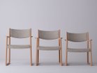 【日進木工/NISSHIN MOKKOU / GOODS】のSLOW Low Living Dining Armchair / スロウ ローリビングダイニング アームチェア 左から:ダイニング アームチェア、リビングダイニング アームチェア、本商品|ID: prp329100004610782 ipo3291000000032991068