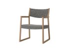 【日進木工/NISSHIN MOKKOU / GOODS】のSLOW Low Living Dining Armchair / スロウ ローリビングダイニング アームチェア 張地:スムージー LGR ライトグレー(ファブリックA)、フレームONR|ID:prp329100004610782