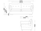 【ノーウェアライクホーム/NOWHERE LIKE HOME / GOODS】のJANN Sofa / ジャン ソファ 「2.5人掛け」寸法図|ID: prp329100004630964 ipo3291000000033315378