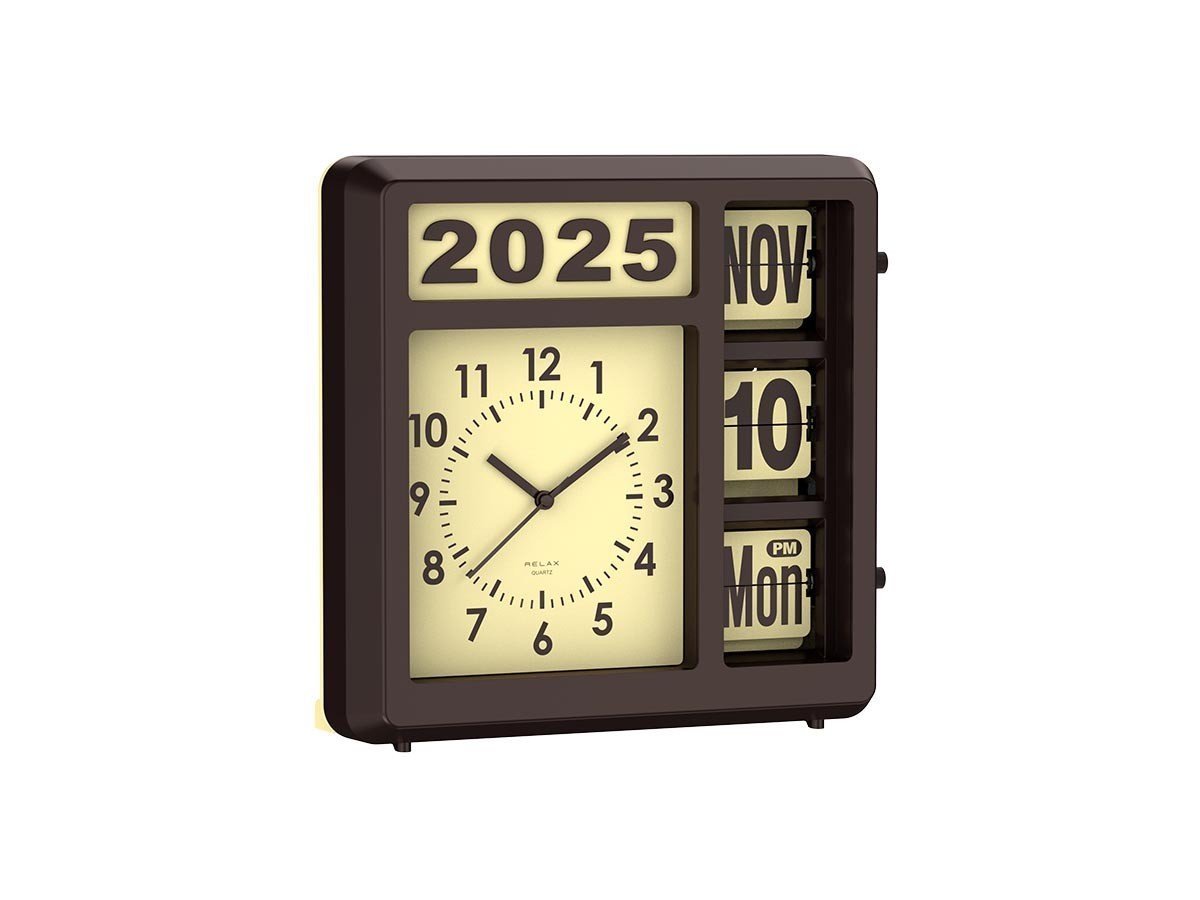 【フライミーアクセソワ/FLYMEe accessoire / GOODS】のFLIP CALENDAR CLOCK / フリップカレンダークロック インテリア・キッズ・メンズ・レディースファッション・服の通販 founy(ファニー) 　送料無料　Free Shipping　おすすめ　Recommended / Our Picks　モダン　Modern, Contemporary　時計　Watch, Wristwatch　ホーム・キャンプ・アウトドア・お取り寄せ　Home Living / Home & Lifestyle / Camping Gear / Outdoor Camping　家具・インテリア　Home Furniture & Interior. Stylish & Functional Living Spaces　その他 インテリア雑貨、家具　Home Decor & Furniture Extras　ブラックコーヒー|ID: prp329100004646788 ipo3291000000033542191