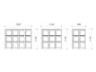 【フライミー ヴェール/FLYMEe vert / GOODS】のYSF SYSTEM SHELF / YSF システムシェルフ 寸法図「3段」|ID: prp329100004652124 ipo3291000000033617547