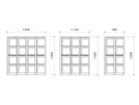 【フライミー ヴェール/FLYMEe vert / GOODS】のYSF SYSTEM SHELF / YSF システムシェルフ 寸法図「4段」|ID: prp329100004652124 ipo3291000000033617549