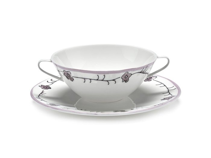 【セラックス/SERAX / GOODS】のMIDNIGHT FLOWERS by MARNI Soup Bowl with Saucer Dark Viola / ミッドナイトフラワーズ バイ マルニ スープボウル / ソーサー ダークビオラ インテリア・キッズ・メンズ・レディースファッション・服の通販 founy(ファニー) https://founy.com/ イタリア Italy イラスト Illustration オレンジ Orange テーブル Table, Dining Table 手描き Hand-Drawn, Illustrated フォルム Silhouette, Form ラベンダー Lavender 送料無料 Free Shipping |ID: prp329100004660612 ipo3291000000033727450