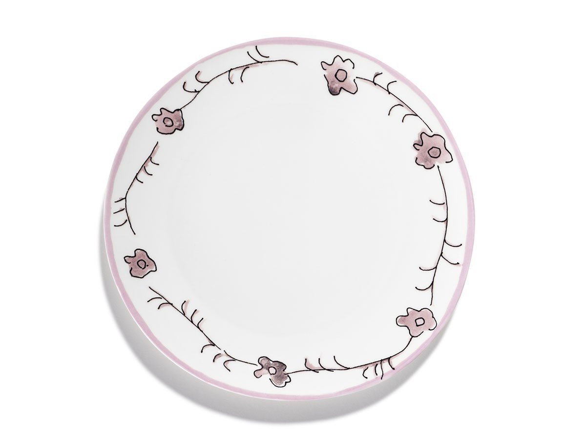 【セラックス/SERAX / GOODS】のMIDNIGHT FLOWERS by MARNI Starter Plate Dark Viola / ミッドナイトフラワーズ バイ マルニ スタータープレート ダークビオラ 24cm 人気、トレンドファッション・服の通販 founy(ファニー) 　イタリア　Italy　イラスト　Illustration　オレンジ　Orange　皿　Plate, Dish　テーブル　Table, Dining Table　手描き　Hand-Drawn, Illustrated　フォルム　Silhouette, Form　プレート　Plate, Dish　ラベンダー　Lavender　送料無料　Free Shipping　 other-1|ID: prp329100004660618 ipo3291000000035328403