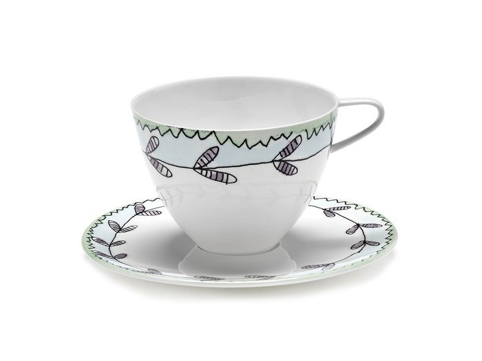 【セラックス/SERAX / GOODS】のMIDNIGHT FLOWERS by MARNI Cappuchino Cup with Saucer Blossom Milk / ミッドナイトフラワーズ バイ マルニ カプチーノカップ / ソーサー 200ml ブロッサムミルク インテリア・キッズ・メンズ・レディースファッション・服の通販 founy(ファニー) https://founy.com/ イタリア Italy オレンジ Orange テーブル Table, Dining Table 手描き Hand-Drawn, Illustrated フォルム Silhouette, Form プリント Print, Printed Pattern ラベンダー Lavender 送料無料 Free Shipping |ID: prp329100004660629 ipo3291000000033727496
