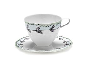 【セラックス/SERAX / GOODS】のMIDNIGHT FLOWERS by MARNI Cappuchino Cup with Saucer Blossom Milk / ミッドナイトフラワーズ バイ マルニ カプチーノカップ / ソーサー 200ml ブロッサムミルク 人気、トレンドファッション・服の通販 founy(ファニー) イタリア Italy オレンジ Orange テーブル Table, Dining Table 手描き Hand-Drawn, Illustrated フォルム Silhouette, Form プリント Print, Printed Pattern ラベンダー Lavender 送料無料 Free Shipping |ID:prp329100004660629