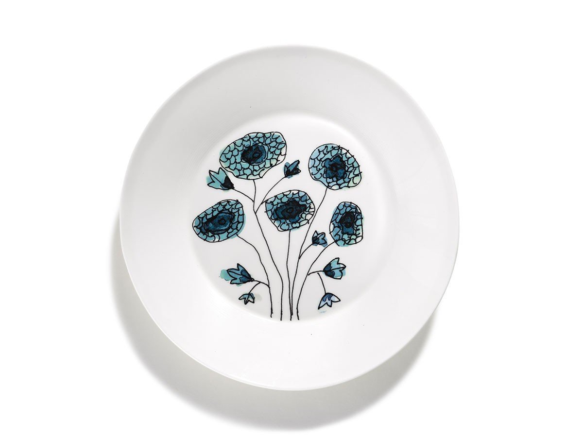 【セラックス/SERAX / GOODS】のMIDNIGHT FLOWERS by MARNI Deep Plate M Anemone Vaniglia / ミッドナイトフラワーズ バイ マルニ ディーププレート M アネモネバニラ 22cm インテリア・キッズ・メンズ・レディースファッション・服の通販 founy(ファニー) 　イタリア　Italy　イラスト　Illustration　オレンジ　Orange　テーブル　Table, Dining Table　手描き　Hand-Drawn, Illustrated　フォルム　Silhouette, Form　ラベンダー　Lavender　送料無料　Free Shipping　-|ID: prp329100004660642 ipo3291000000033727525