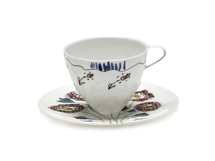 【セラックス/SERAX / GOODS】のMIDNIGHT FLOWERS by MARNI Coffee Cup High Anemone Milk / ミッドナイトフラワーズ バイ マルニ コーヒーカップ / ソーサー 80ml アネモネミルク インテリア・キッズ・メンズ・レディースファッション・服の通販 founy(ファニー) https://founy.com/ 送料無料 Free Shipping イタリア Italy オレンジ Orange テーブル Table, Dining Table フォルム Silhouette, Form ラベンダー Lavender 手描き Hand-Drawn, Illustrated |ID: prp329100004660672 ipo3291000000033727596