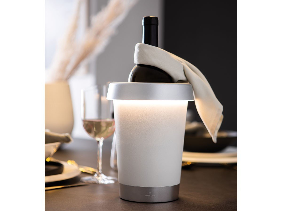 【ビレロイ&ボッホ/Villeroy&Boch / GOODS】のBORDEAUX Table lamp Bottle Cooler / ボルドー ライティングワインクーラー インテリア・キッズ・メンズ・レディースファッション・服の通販 founy(ファニー) 　送料無料　Free Shipping　アウトドア　Outdoor Clothing　テーブル　Table, Dining Table　ホワイト|ID: prp329100004671496 ipo3291000000033770238