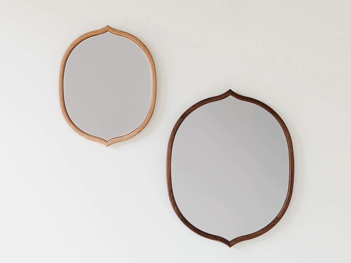 【松井木工/MATSUI MOKKO / GOODS】のSAJI Mirror LEMON 33/41 / サジ ミラー レモン 33/41 インテリア・キッズ・メンズ・レディースファッション・服の通販 founy(ファニー) 　送料無料　Free Shipping　シンプル　Simple, Minimal　フレーム　Frame, Outline　モダン　Modern, Contemporary　モチーフ　Motif, Design Theme　ホーム・キャンプ・アウトドア・お取り寄せ　Home Living / Home & Lifestyle / Camping Gear / Outdoor Camping　家具・インテリア　Home Furniture & Interior. Stylish & Functional Living Spaces　ミラー・ドレッサー　Mirrors & Dressers　壁掛けミラー・全身鏡・スタンドミラー　Wall Mirror　ホーム・キャンプ・アウトドア・お取り寄せ　Home Living / Home & Lifestyle / Camping Gear / Outdoor Camping　家具・インテリア　Home Furniture & Interior. Stylish & Functional Living Spaces　ミラー・ドレッサー　Mirrors & Dressers　ドレッサー・ミラー付き化粧台　Vanity Table for Bedroom　左:本商品、右:サイズ違いの「43/54(ウォールナット)」|ID: prp329100004671504 ipo3291000000033770269