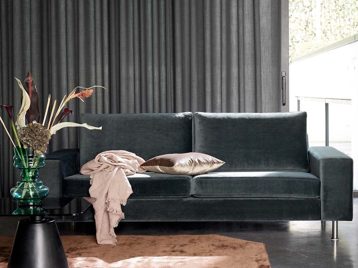 【ボーコンセプト/BoConcept / GOODS】のI.D.V SOFA / I.D.V ソファ 2.5P 鉄脚 インテリア・キッズ・メンズ・レディースファッション・服の通販 founy(ファニー) 　クッション　Cushion, Throw Pillow　フォルム　Silhouette, Form　フォーマル　Formal, Dressy　フォーム　Form　モダン　Modern, Contemporary　ホーム・キャンプ・アウトドア・お取り寄せ　Home Living / Home & Lifestyle / Camping Gear / Outdoor Camping　家具・インテリア　Home Furniture & Interior. Stylish & Functional Living Spaces　ソファー　Couches & Sofas　参考イメージ(張地:ベルベット 3032 ダストグリーン)|ID: prp329100004713189 ipo3291000000034047612