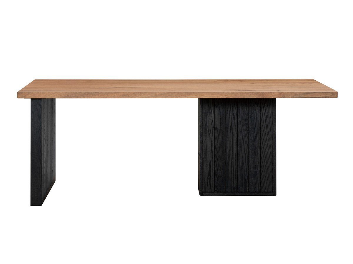 【タクト/TACT / GOODS】のDINING TABLE / ダイニングテーブル BOXパネル脚 インテリア・キッズ・メンズ・レディースファッション・服の通販 founy(ファニー) 　シンプル　Simple, Minimal　テーブル　Table, Dining Table　ボックス　Boxy, Box Shape　ホーム・キャンプ・アウトドア・お取り寄せ　Home Living / Home & Lifestyle / Camping Gear / Outdoor Camping　家具・インテリア　Home Furniture & Interior. Stylish & Functional Living Spaces　テーブル　Dining, Coffee & Side Tables　ダイニングテーブル・食卓テーブル　Dining Tables　天板:クルミ、脚部:オーク(TBK色)、サイズ:幅210 × 奥行90cm|ID: prp329100004737674 ipo3291000000034221765