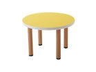 【バオバブ ランド/BAOBAB LAND / GOODS】のKids Table / キッズテーブル ラウンド KW / KH-450Φ～900Φ サイズ:直径60cm、天板イエロー、エッジホワイト|ID: prp329100004767423 ipo3291000000034525913
