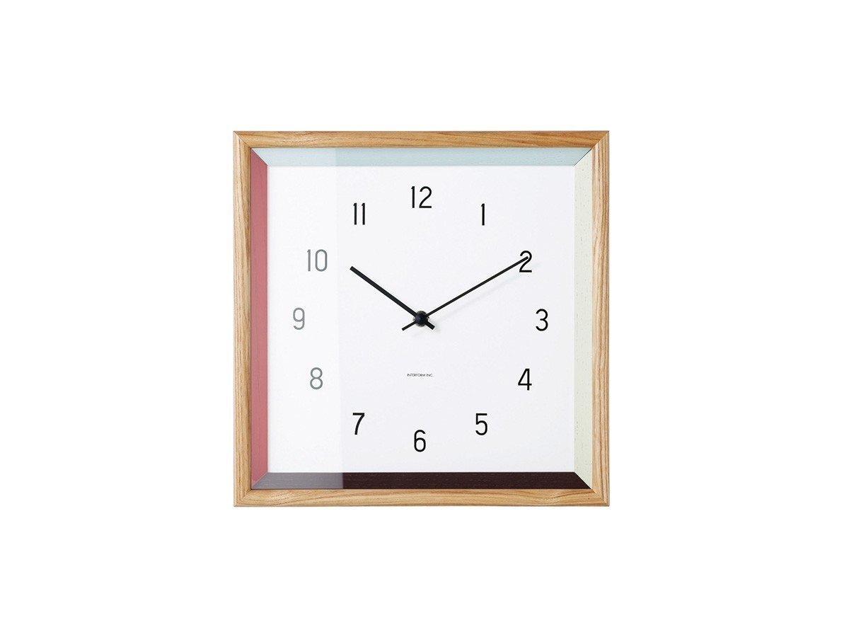 【フライミーパーラー/FLYMEe Parlor / GOODS】のWall Clock / ウォールクロック #121611 インテリア・キッズ・メンズ・レディースファッション・服の通販 founy(ファニー) 送料無料 Free Shipping カラフル Colorful Design スクエア Square, Square Shape バランス Balance, Style Balance フォルム Silhouette, Form 時計 Watch, Wristwatch ホーム・キャンプ・アウトドア・お取り寄せ Home Living / Home & Lifestyle / Camping Gear / Outdoor Camping 家具・インテリア Home Furniture & Interior. Stylish & Functional Living Spaces その他 インテリア雑貨、家具 Home Decor & Furniture Extras レッド|ID: prp329100004770404 ipo3291000000034556457