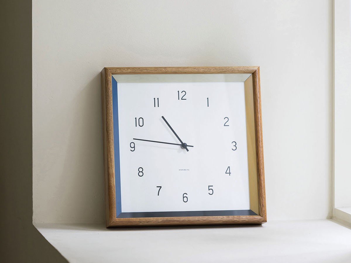 【フライミーパーラー/FLYMEe Parlor / GOODS】のWall Clock / ウォールクロック #121611 インテリア・キッズ・メンズ・レディースファッション・服の通販 founy(ファニー) 送料無料 Free Shipping カラフル Colorful Design スクエア Square, Square Shape バランス Balance, Style Balance フォルム Silhouette, Form 時計 Watch, Wristwatch ホーム・キャンプ・アウトドア・お取り寄せ Home Living / Home & Lifestyle / Camping Gear / Outdoor Camping 家具・インテリア Home Furniture & Interior. Stylish & Functional Living Spaces その他 インテリア雑貨、家具 Home Decor & Furniture Extras ブルーのウッドフレームには、濃淡がユニークなアカシア材を採用しています。|ID: prp329100004770404 ipo3291000000034556460